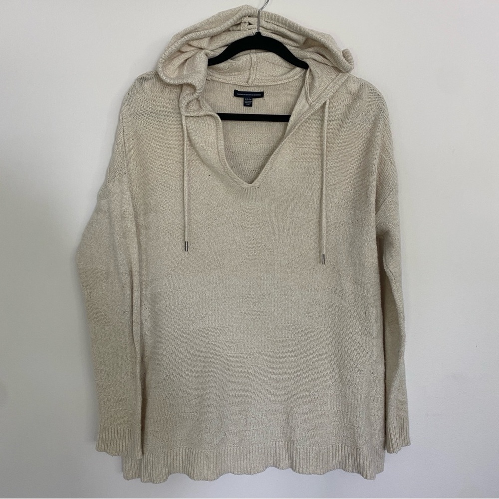 AE Cream Hooded Knit Sweater - Picture 5 of 7